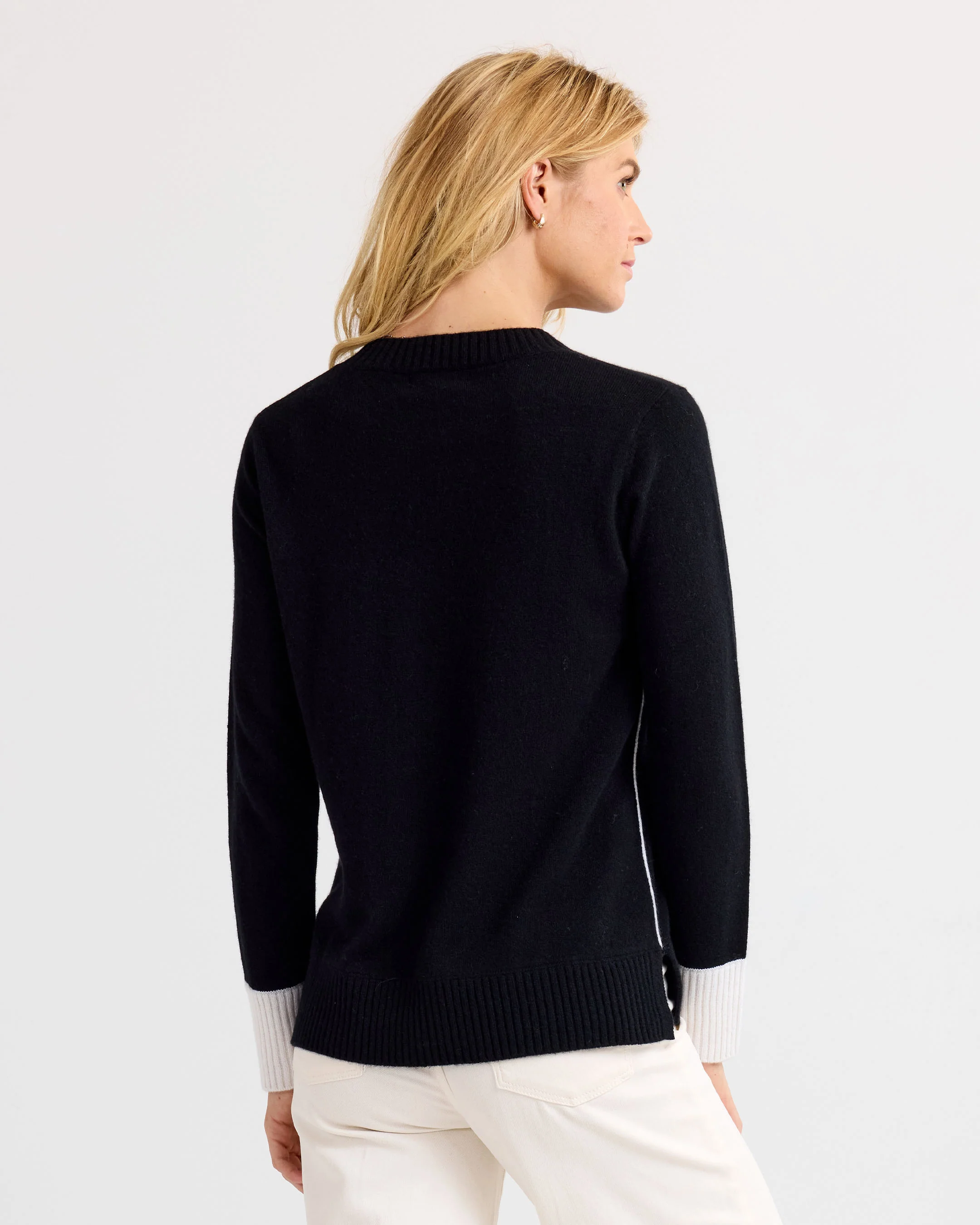 Cashmere Contrast Crew - Image 4