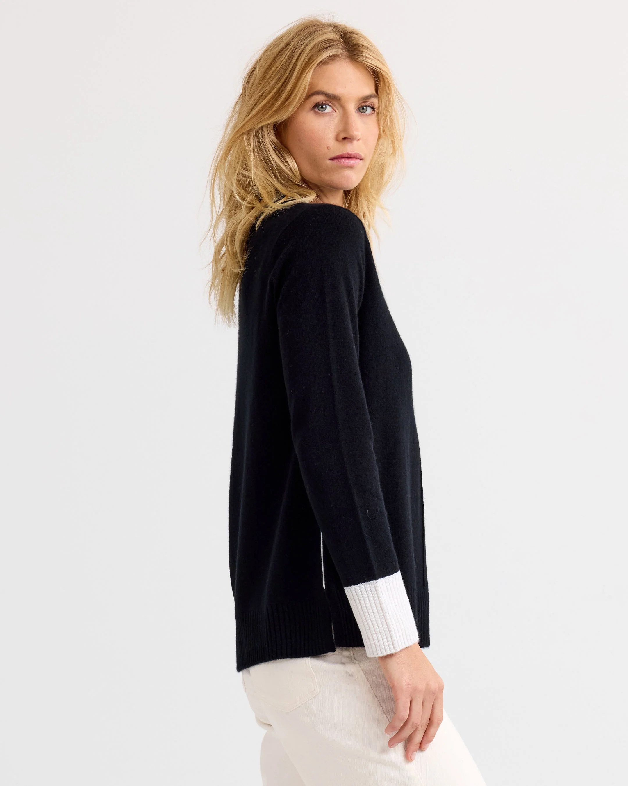 Cashmere Contrast Crew - Image 5