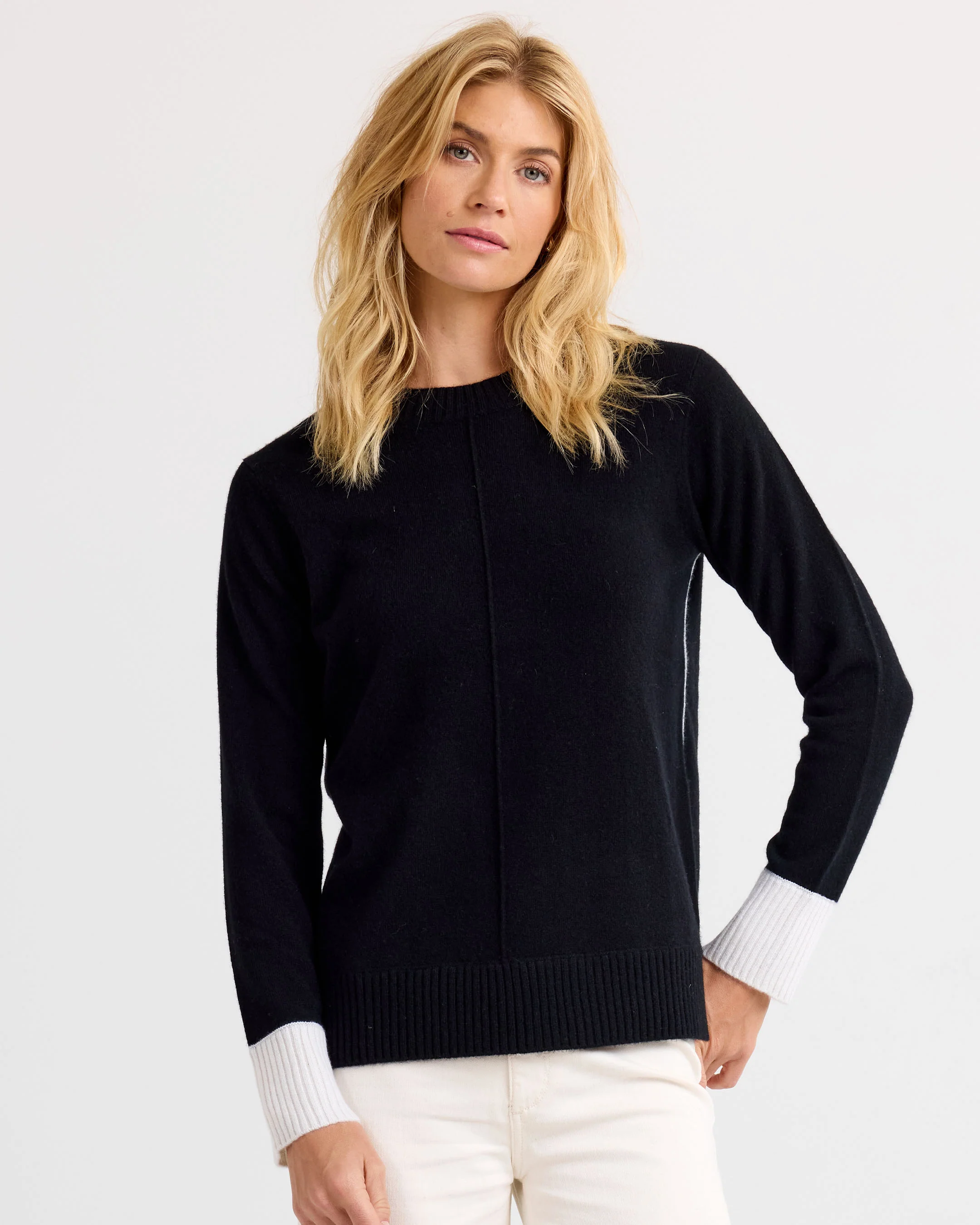 Cashmere Contrast Crew - Image 6