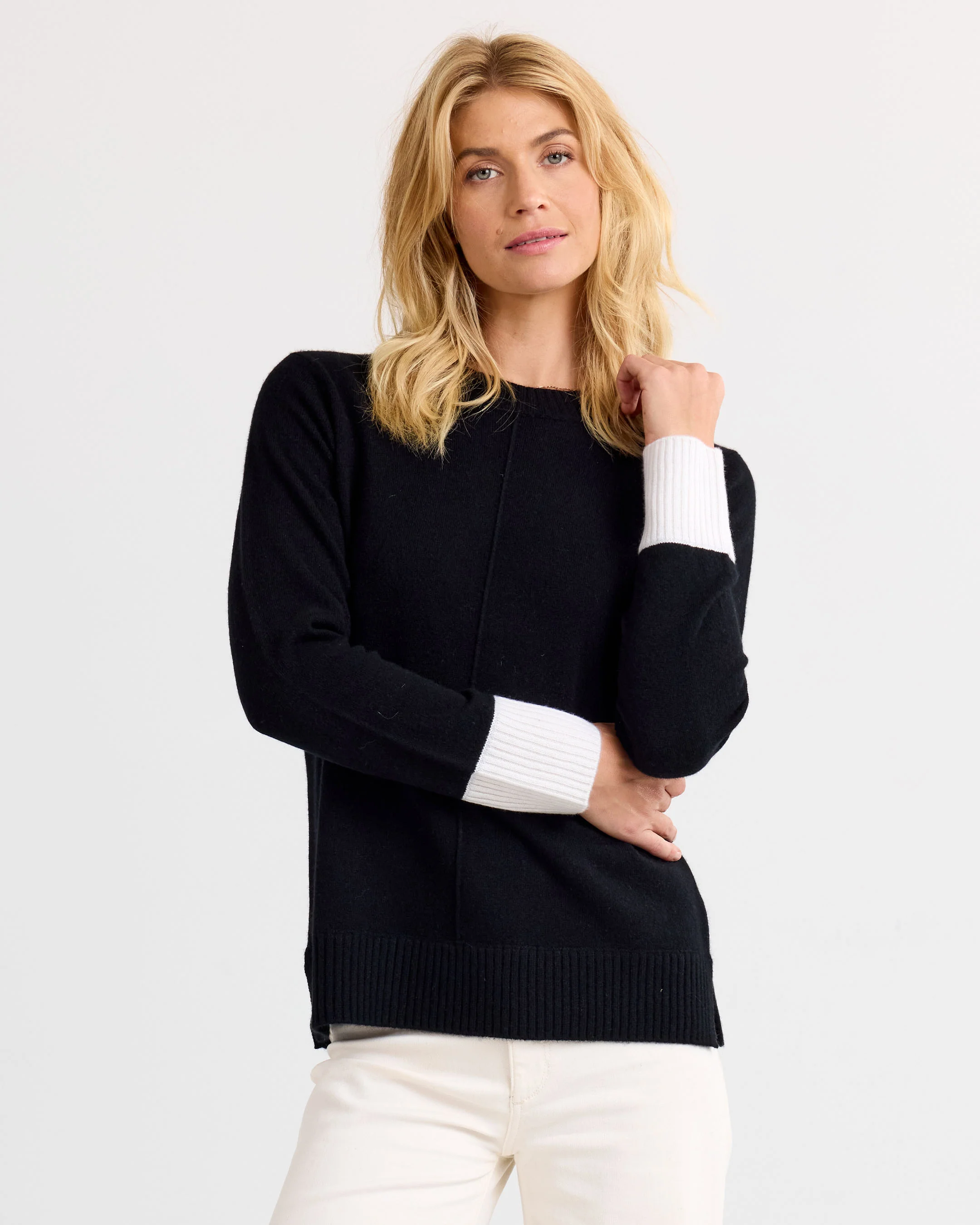 Cashmere Contrast Crew - Image 8