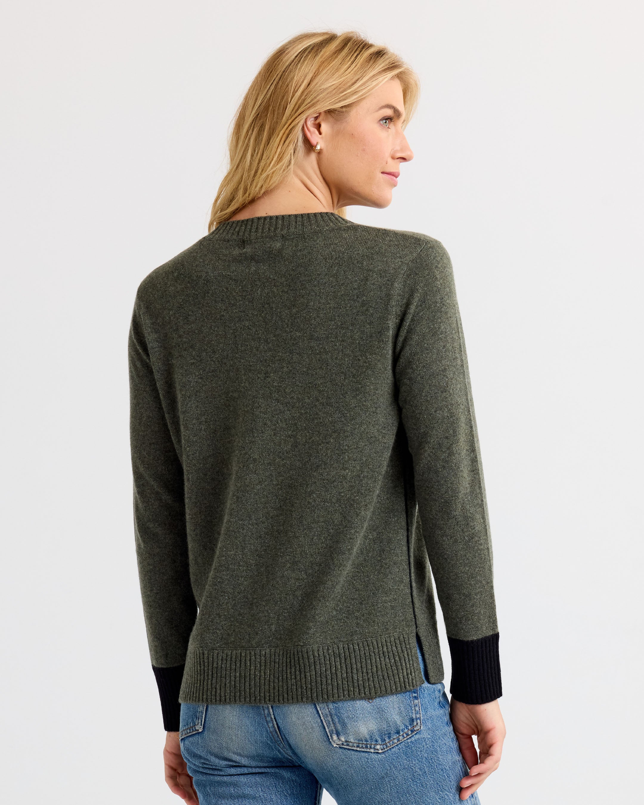 Cashmere Contrast Crew - Image 3