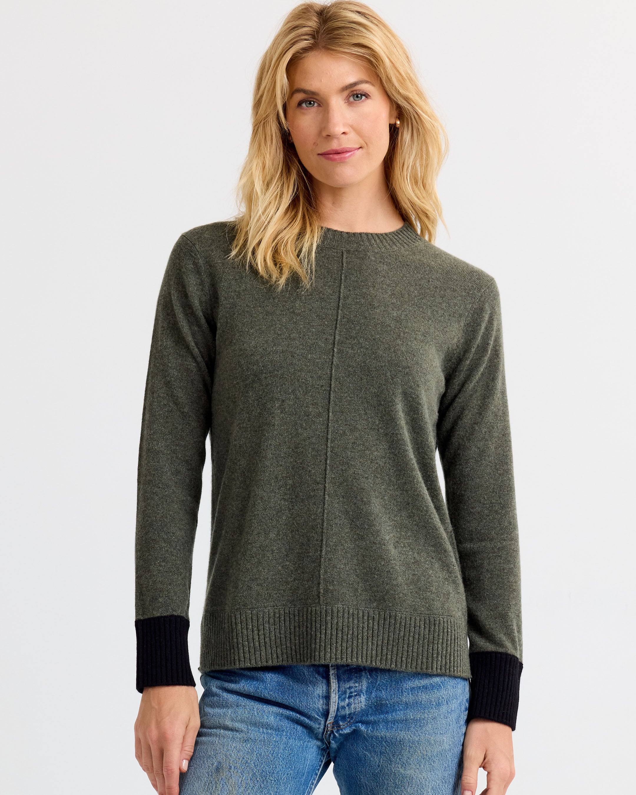 Cashmere Contrast Crew - Image 4