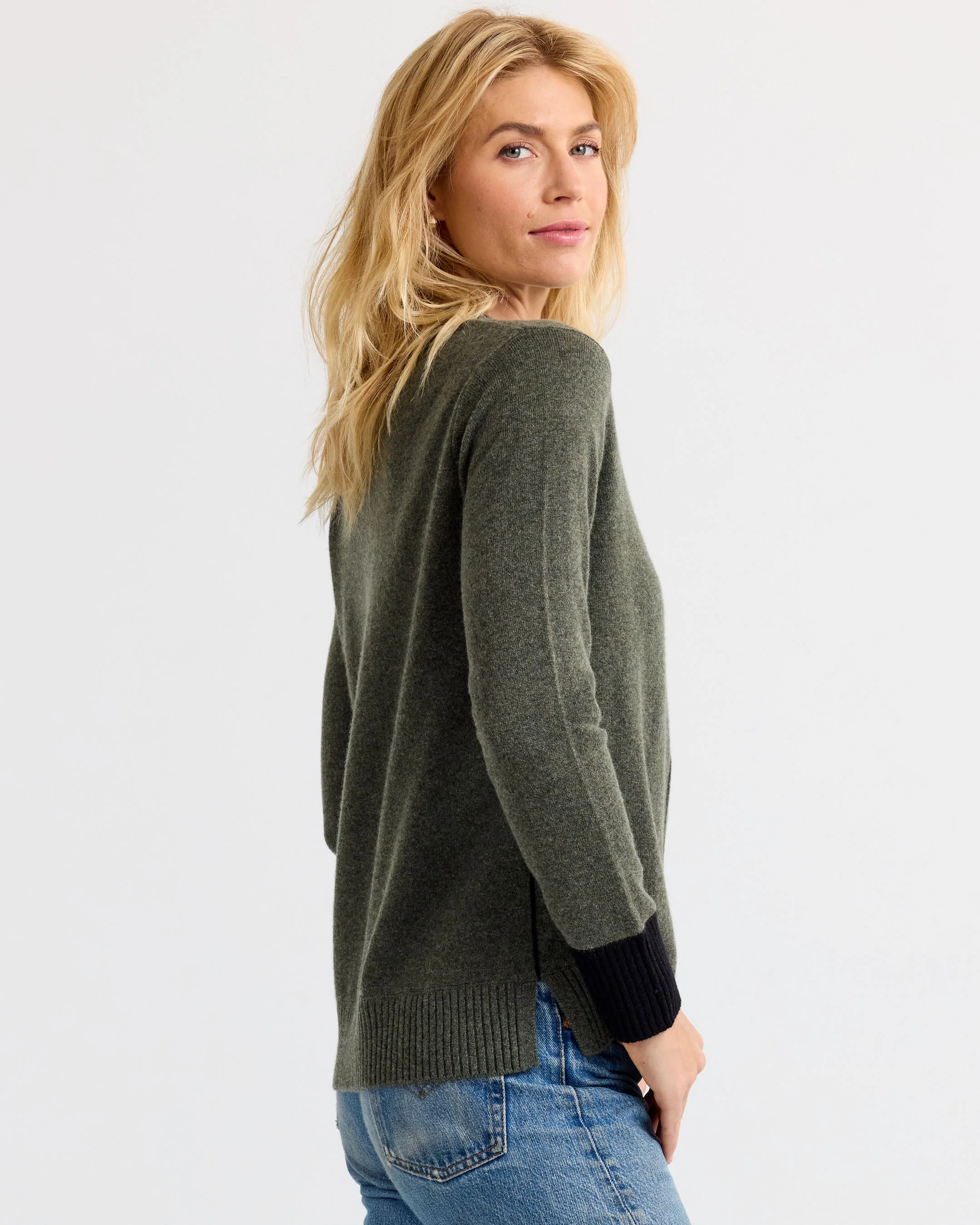 Cashmere Contrast Crew - Image 6