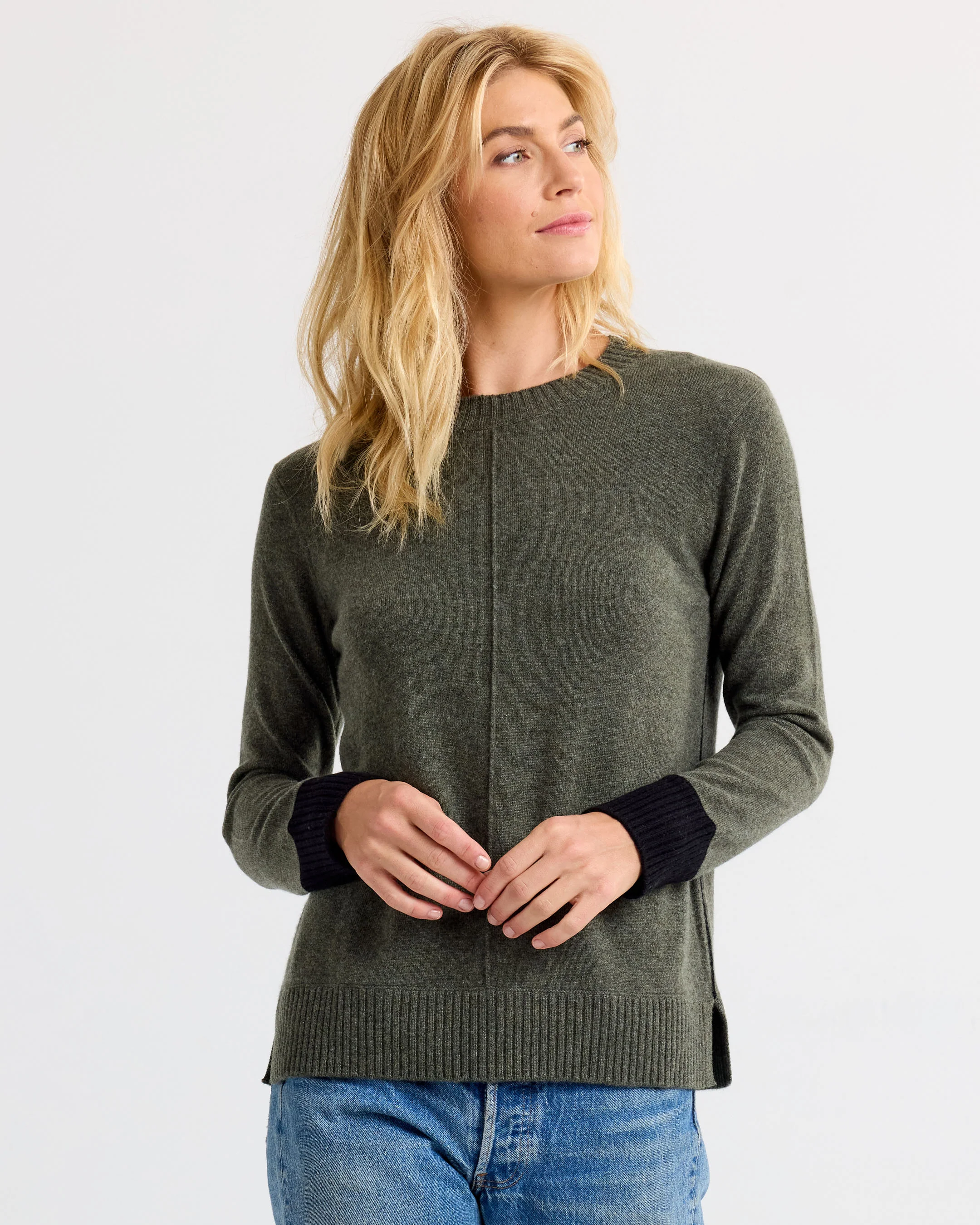 Cashmere Contrast Crew - Image 8