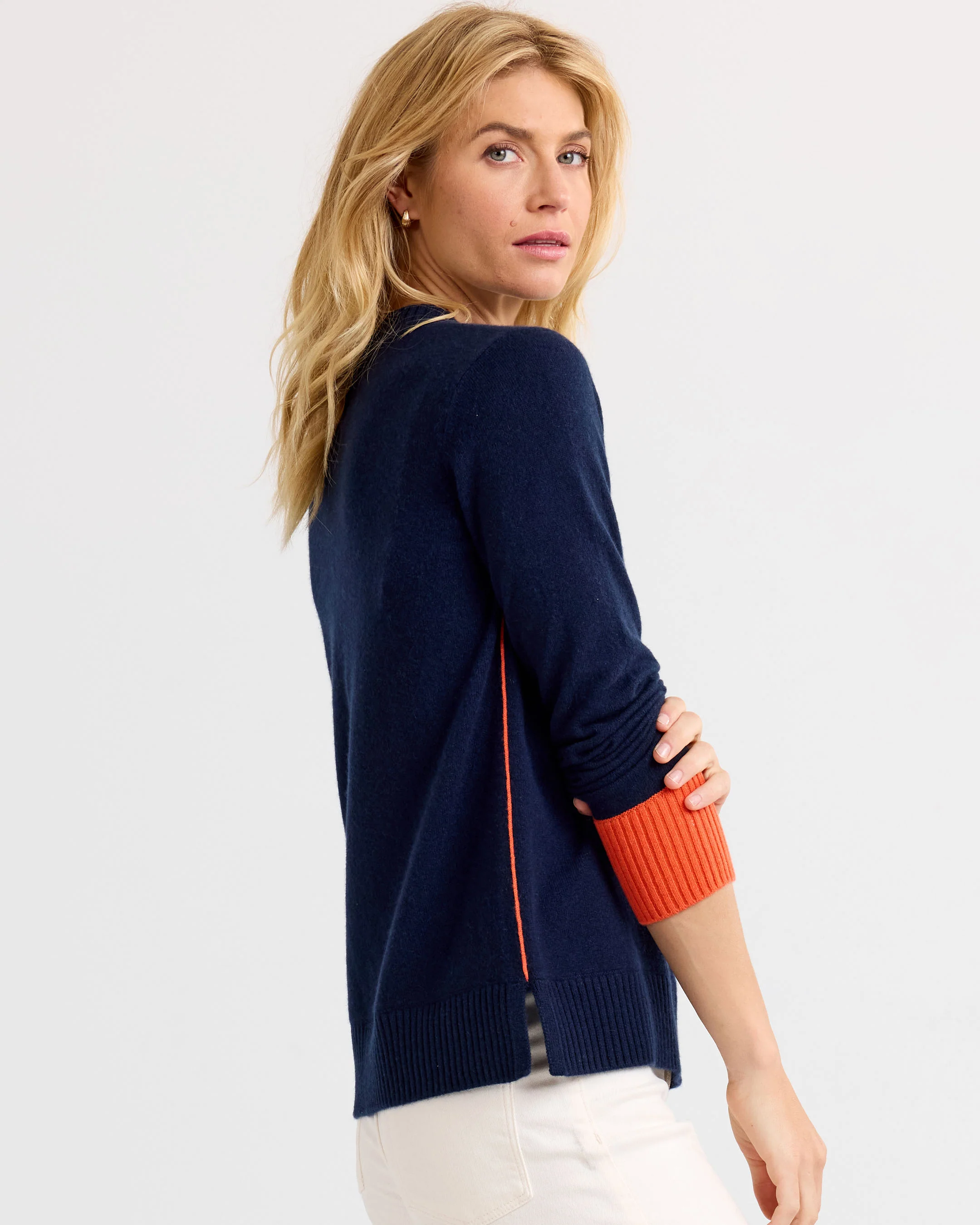 Cashmere Contrast Crew - Image 11