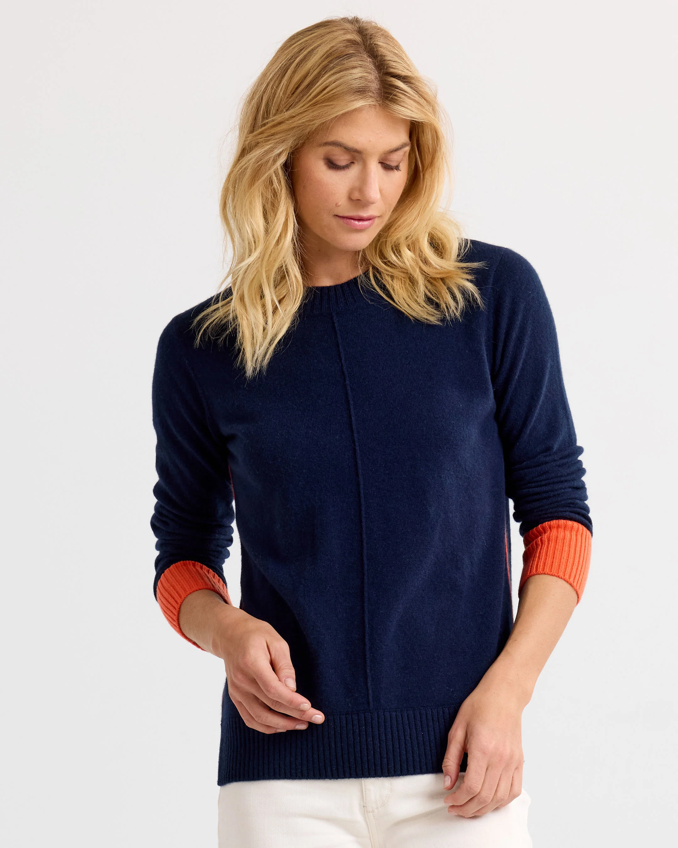 Cashmere Contrast Crew - Image 12