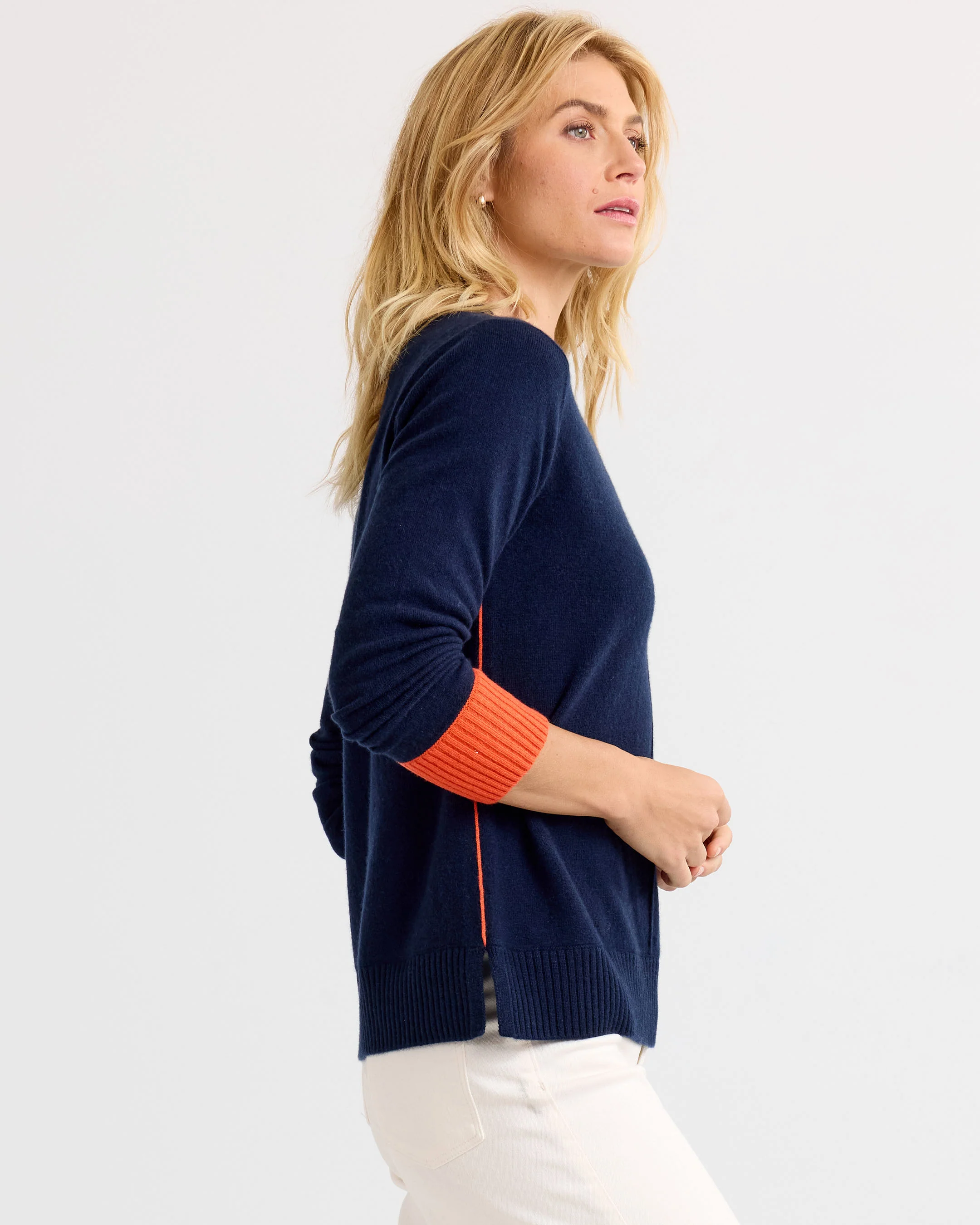 Cashmere Contrast Crew - Image 3