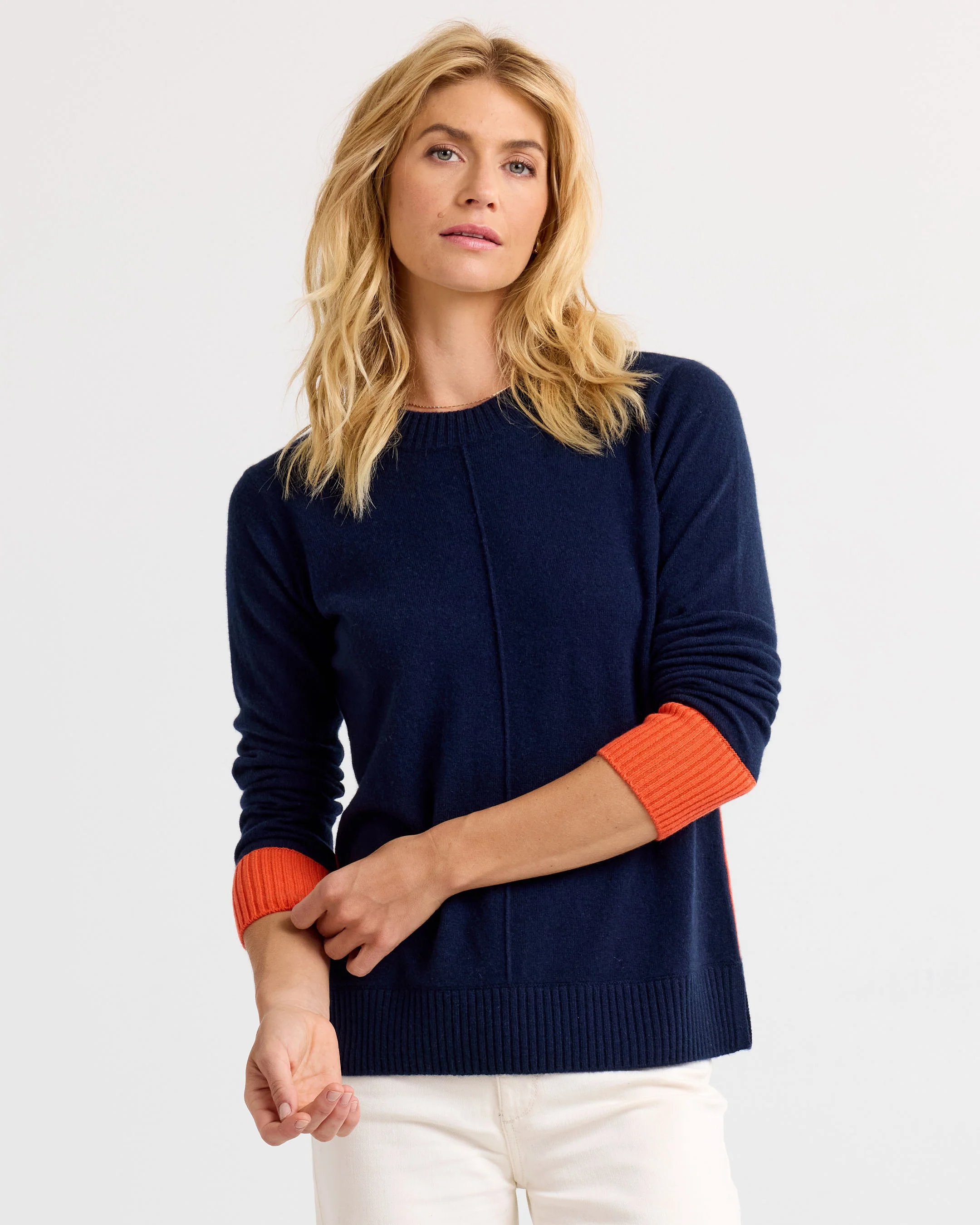 Cashmere Contrast Crew - Image 8