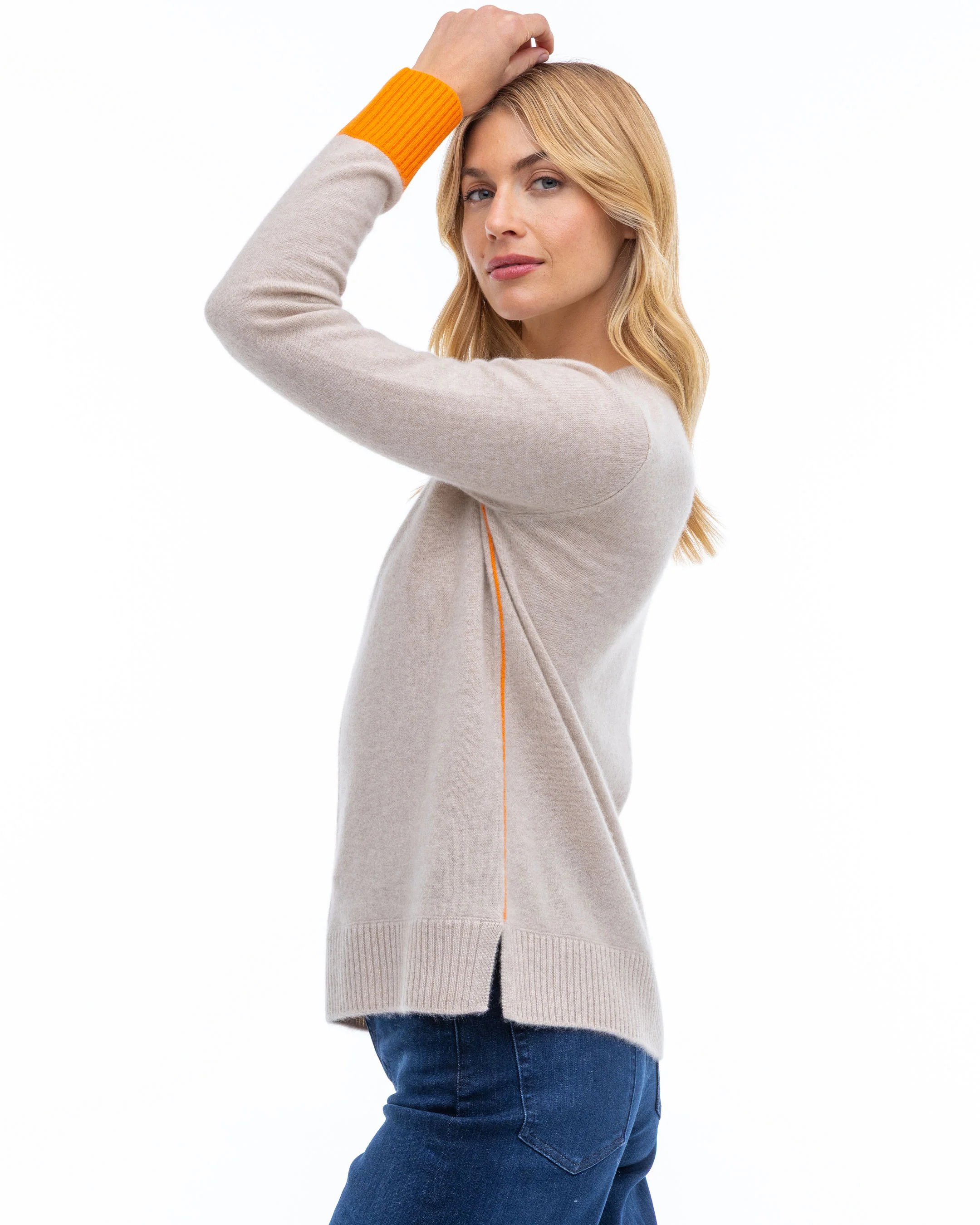 Cashmere Contrast Crew - Image 3
