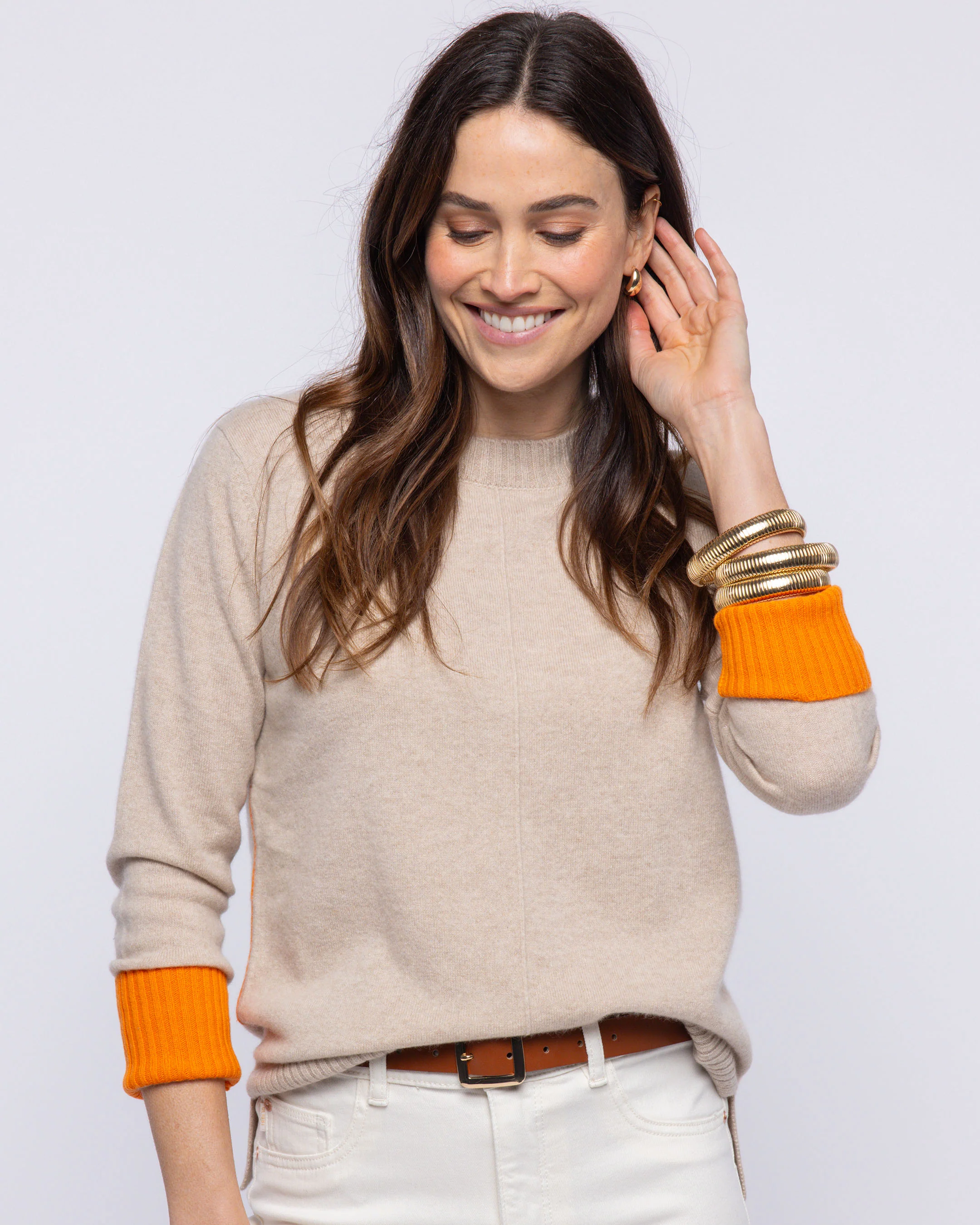 Cashmere Contrast Crew - Image 4