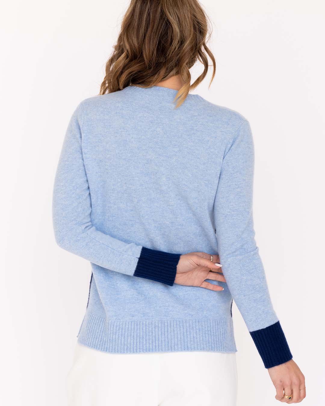 Cashmere Contrast Crew - Image 6
