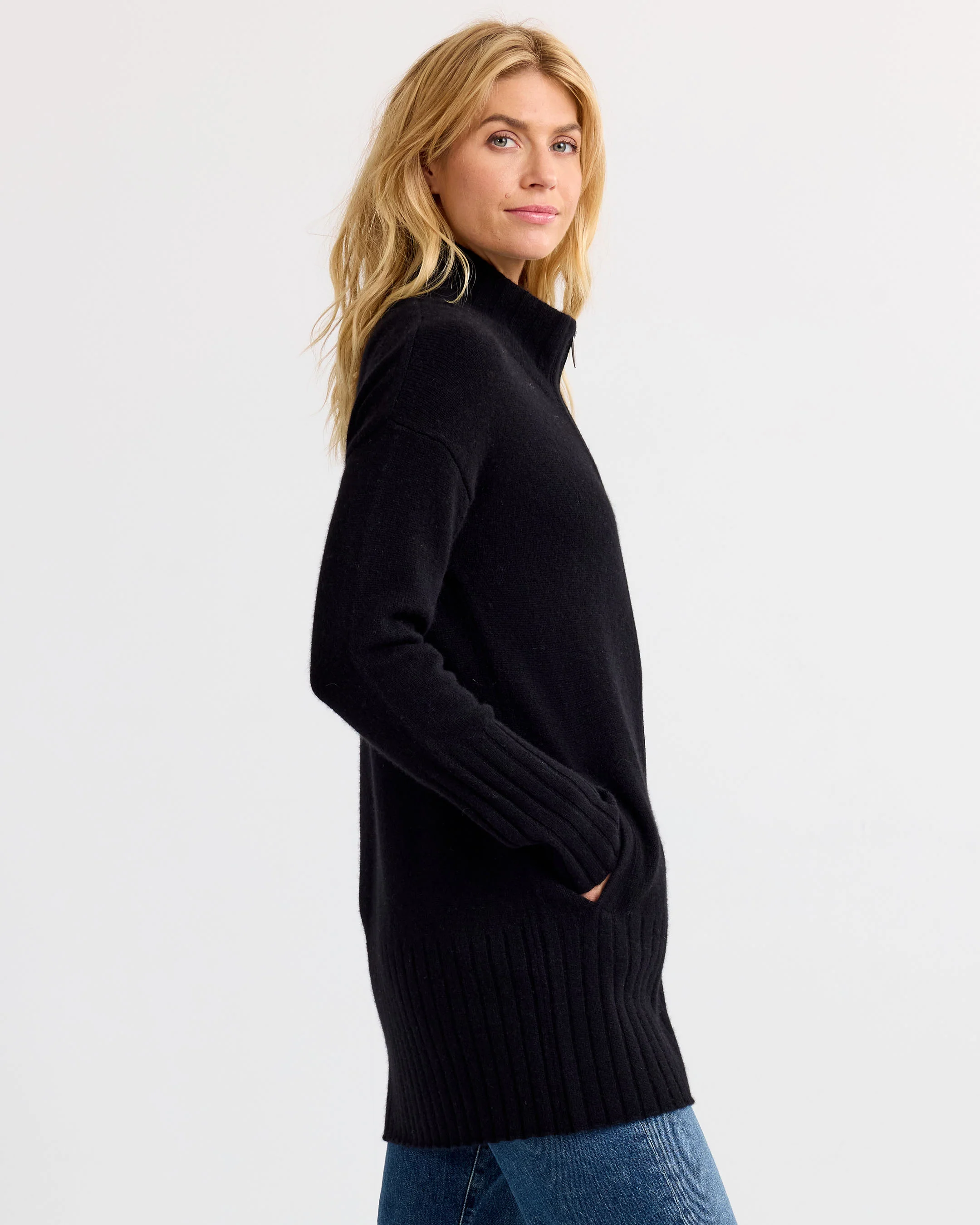 Cashmere Zip Up Cardigan - Image 10