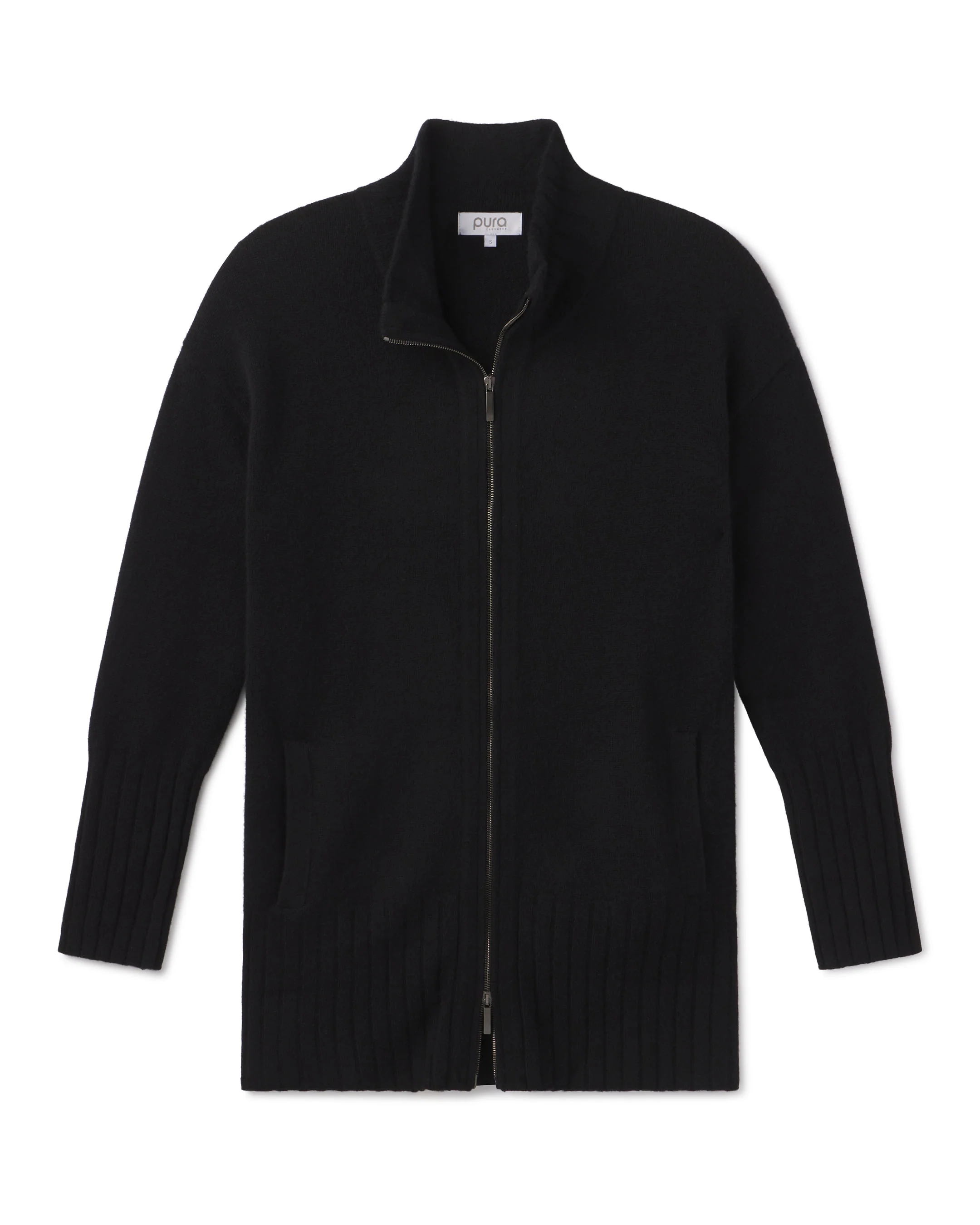 Cashmere Zip Up Cardigan - Image 9